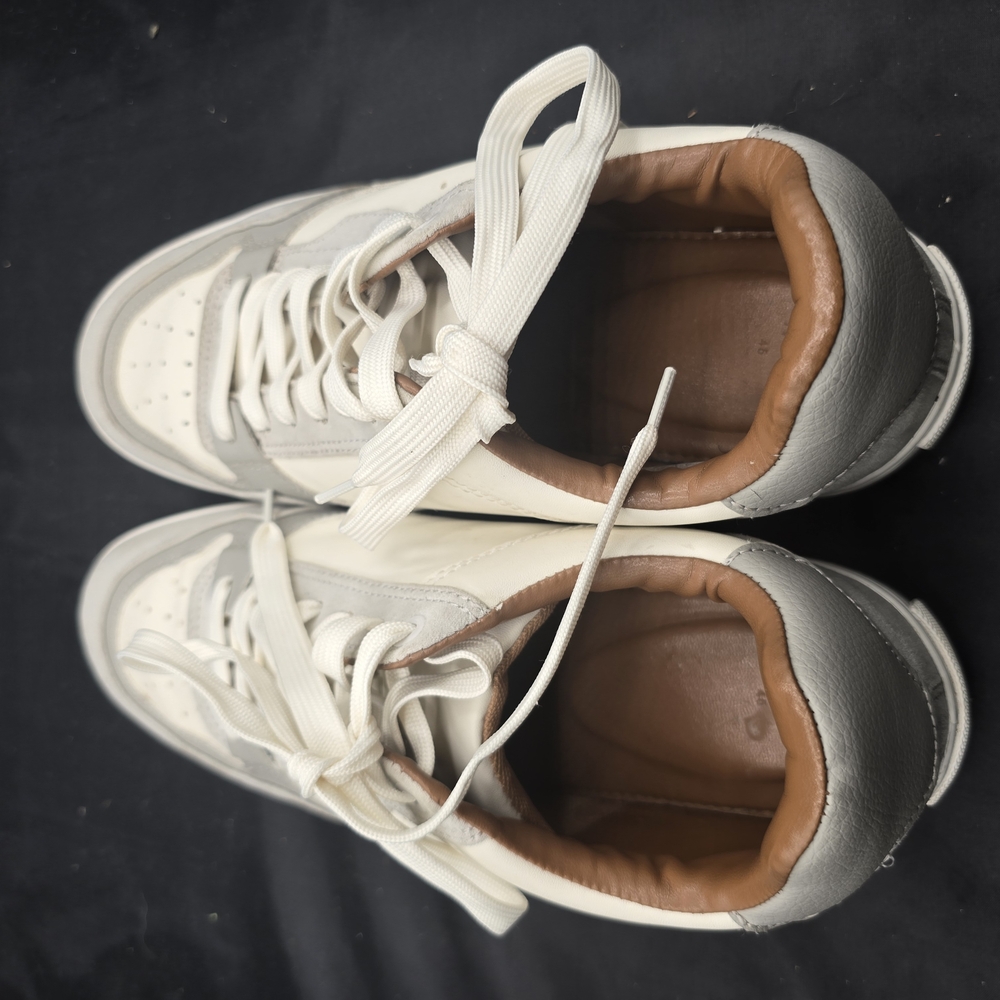 H&M White and Gray Sneakers with Chunky Sole